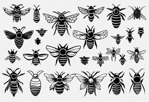seitenansicht einer biene tattoo idea