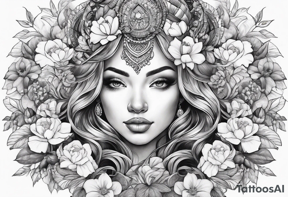 Representation of abundance of love, wealth, and fulfillment tattoo idea