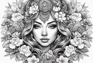 Representation of abundance of love, wealth, and fulfillment tattoo idea