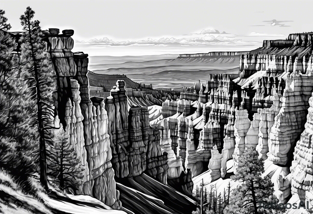 Bryce canyon national park, forearm tattoo idea