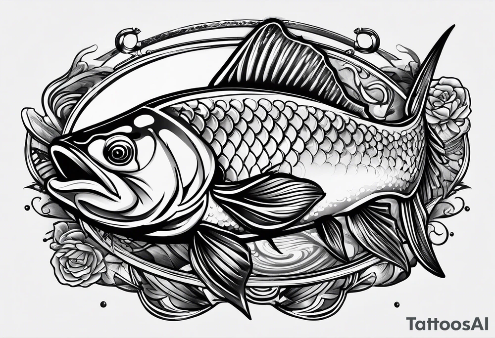 Fishing pole
no fish tattoo idea