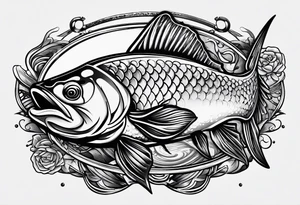 Fishing pole
no fish tattoo idea