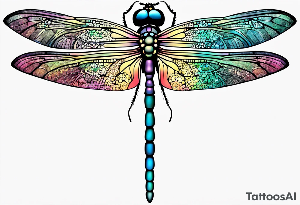 Slave barcode dragonfly tattoo idea