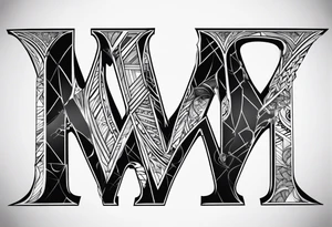 Letters m c a together as one tattoo idea