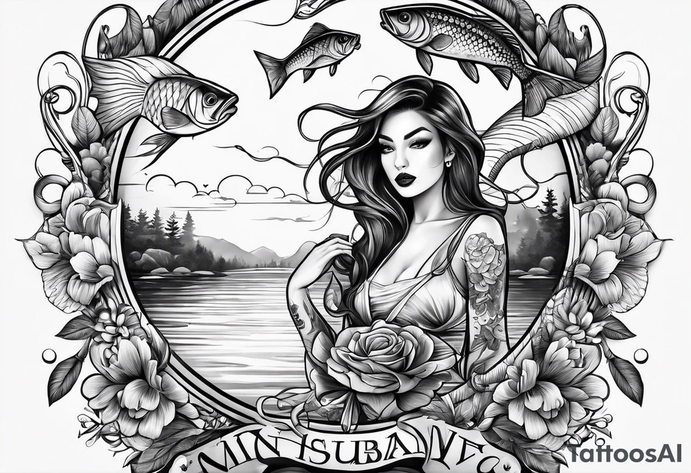 My husband love fishing and I love infinity sign tattoo idea