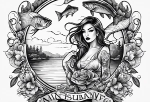 My husband love fishing and I love infinity sign tattoo idea