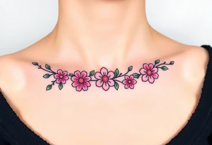 Floral garland tattoo idea