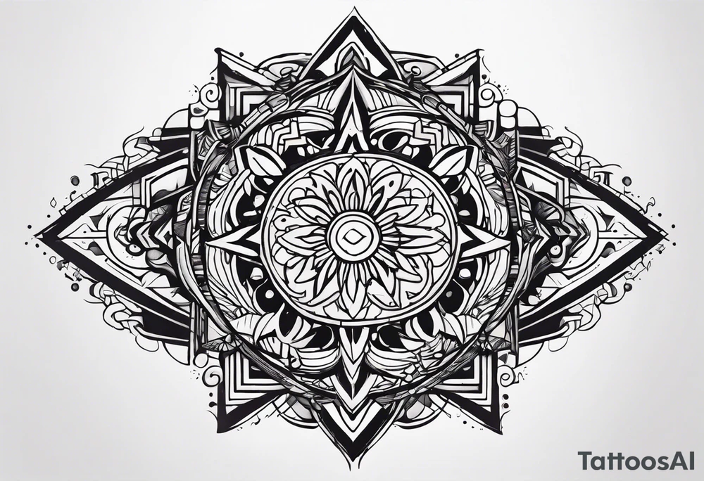 cuff tattoo, dense ink tattoo idea