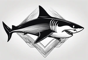 Stylized Shark Fin tattoo idea