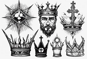 christian crown tattoo idea