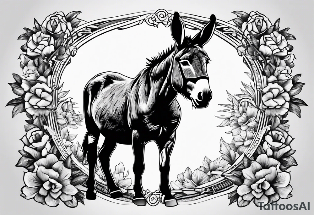 Donkey tattoo idea