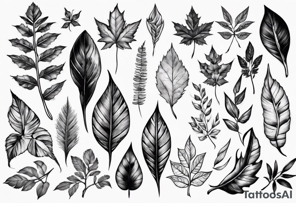 Leaves tattoo idea