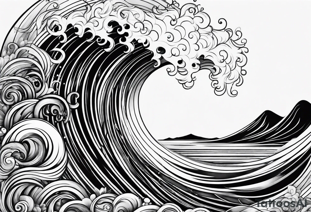 Abstract Waves tattoo idea