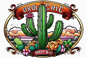 Beer bro cactus tattoo idea