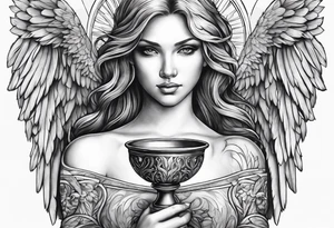 angel with chalice tattoo idea