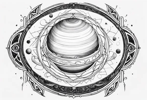 Jupiter by itself without a border or rings tattoo idea