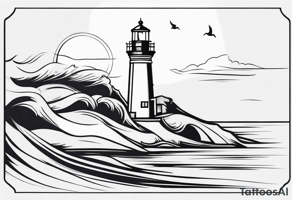 lighthouse tattoo idea