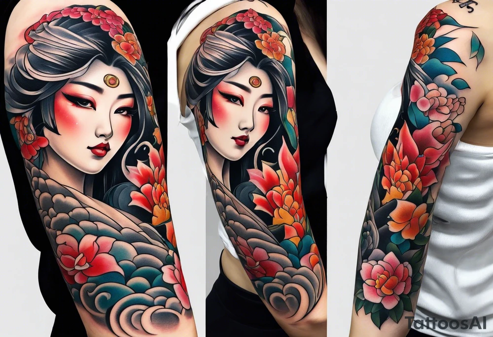 Japanese women tattoo idea