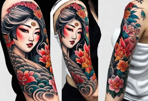 Japanese women tattoo idea