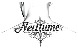 Name behind the ear cover up tattoo idea tattoo idea