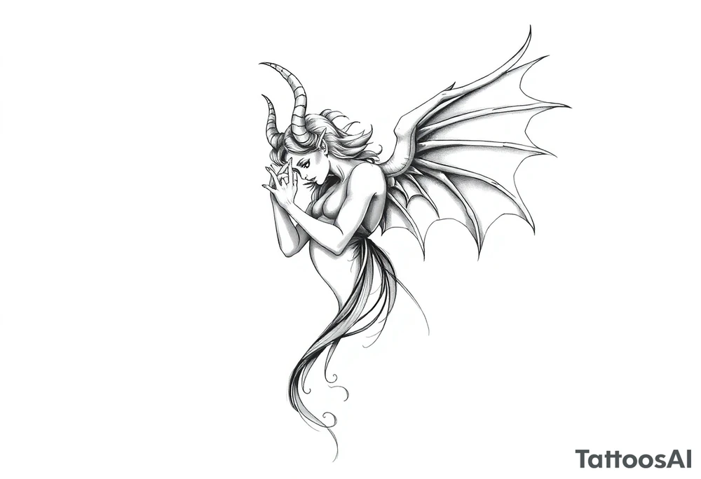 Angel devil tattoo idea