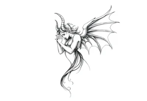 Angel devil tattoo idea