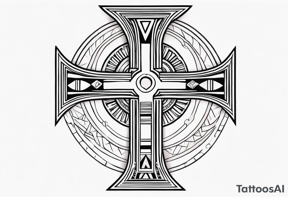 egyptian ank cross tattoo idea