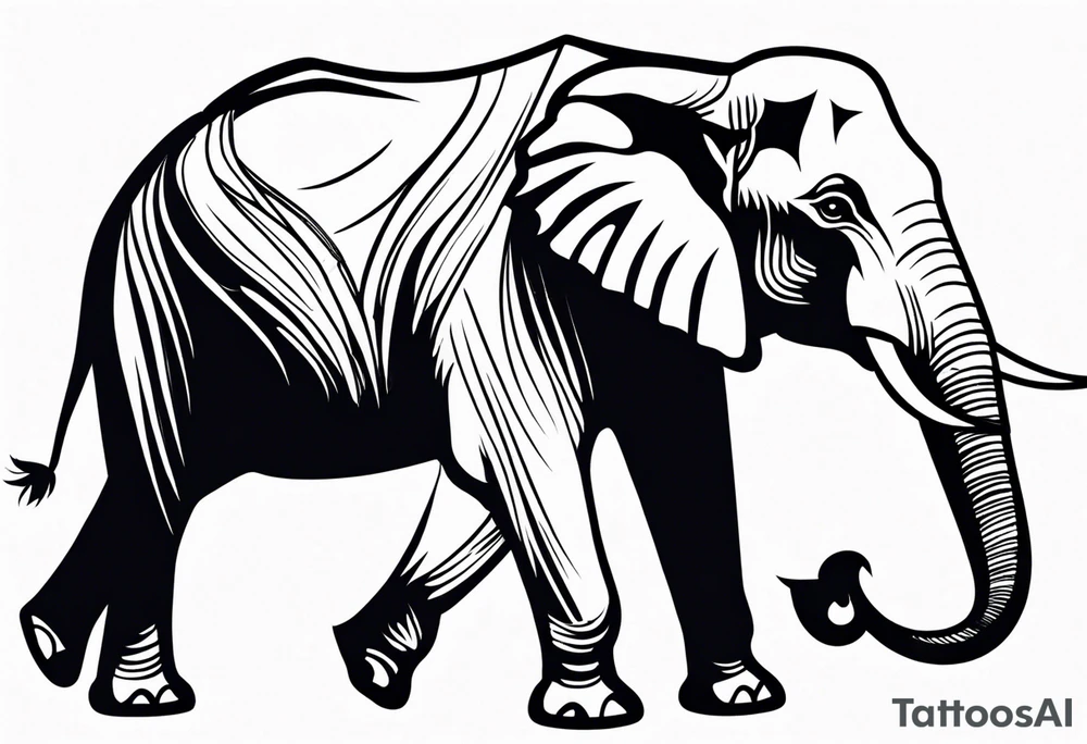 Angry elephant tattoo idea
