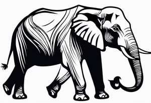 Angry elephant tattoo idea