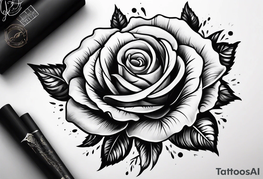 small rose tattoo idea