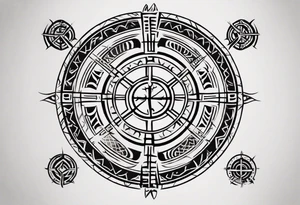 Viking Vegvísir sleeve tattoo idea