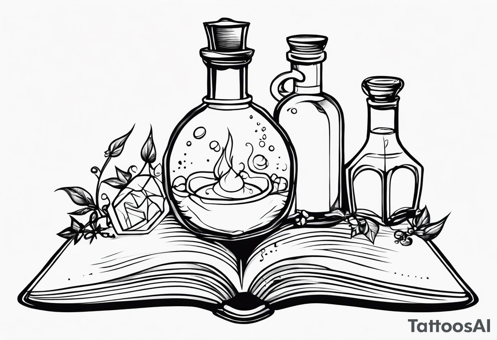 Potion Spellbook tattoo idea