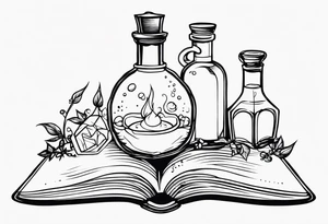 Potion Spellbook tattoo idea