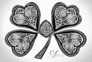 4 leaf clover celtic tattoo idea