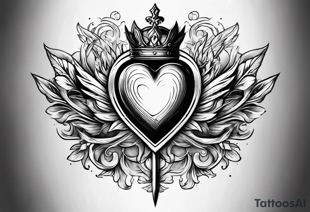 Immaculate heart  with swords or spears going through it tattoo idea