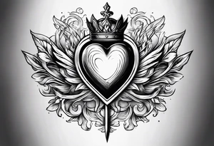 Immaculate heart  with swords or spears going through it tattoo idea