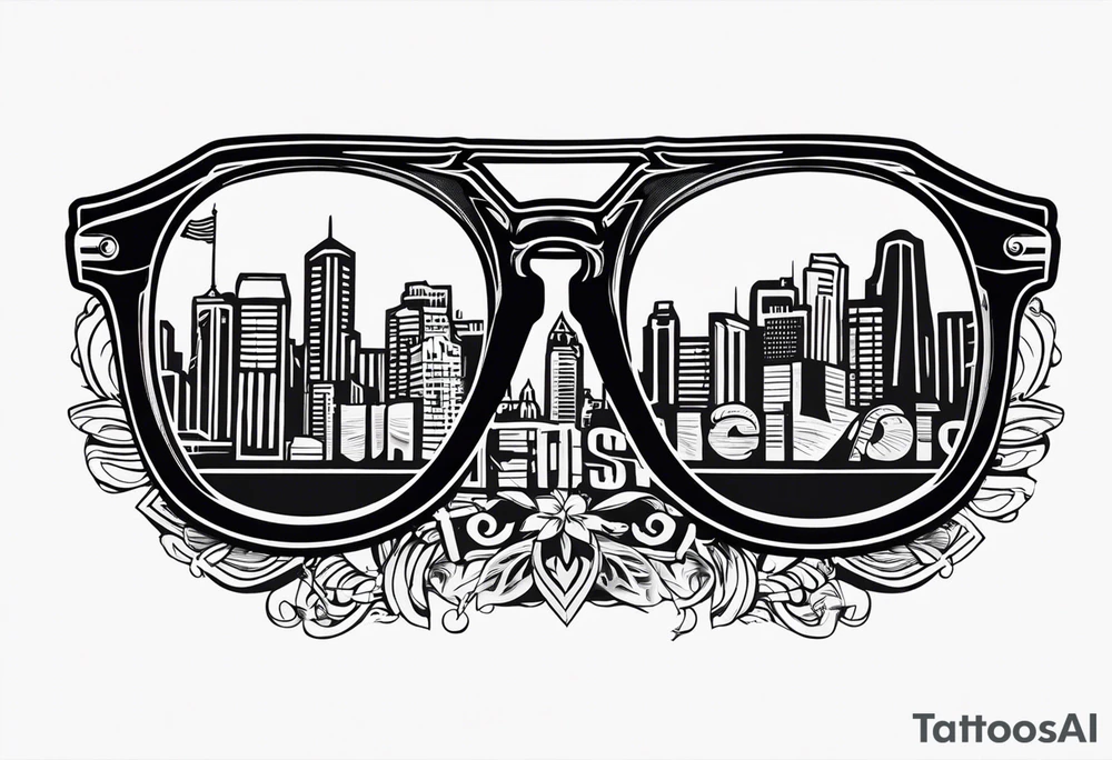 sunglasses officer tattoo idea