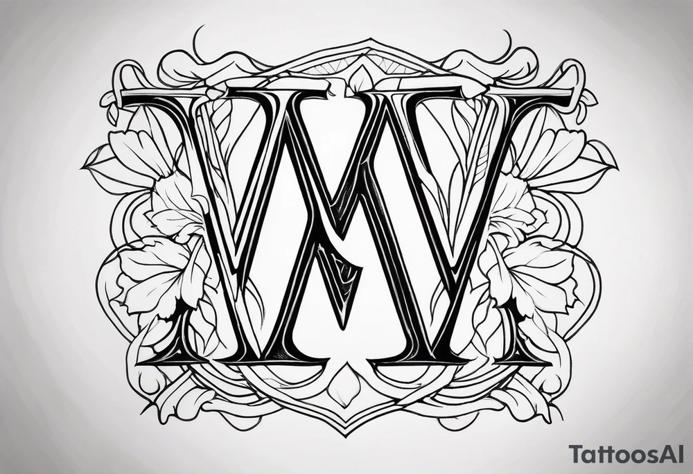 the letters A W R tattoo idea