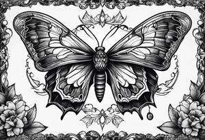 dark moth tattoo idea