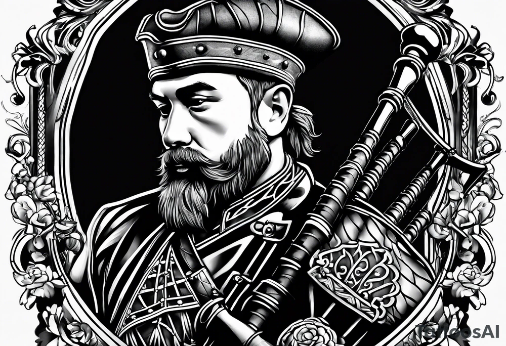 Bagpiper tattoo idea