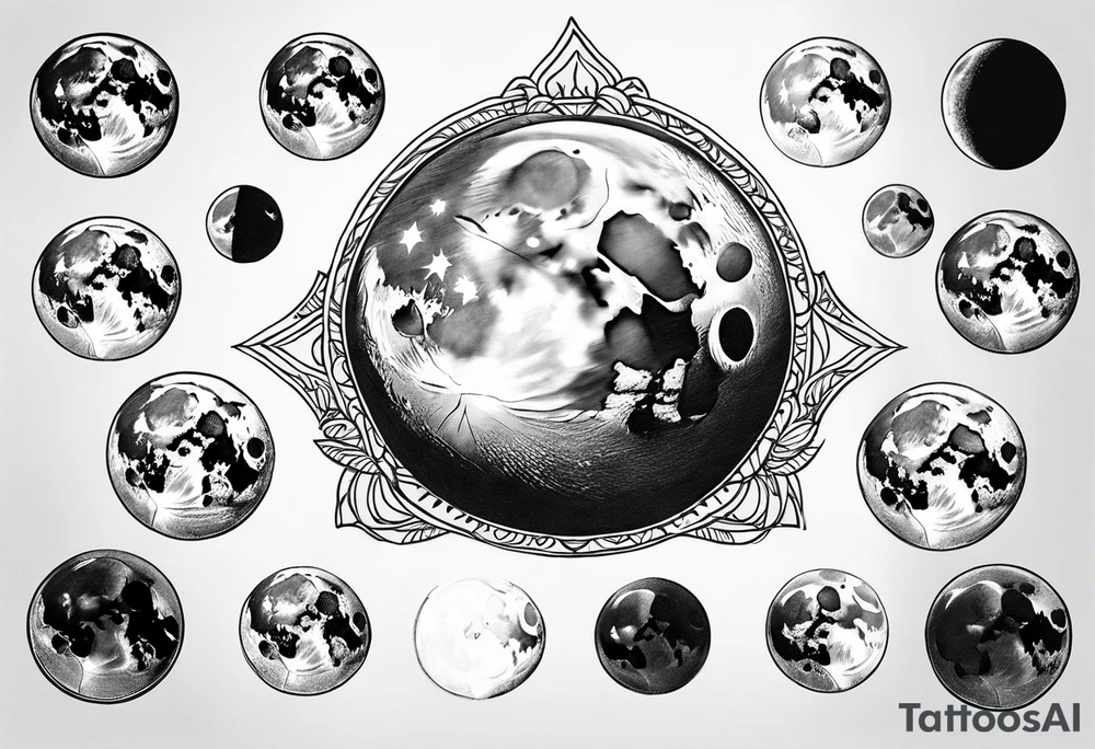 Moon phases tattoo idea