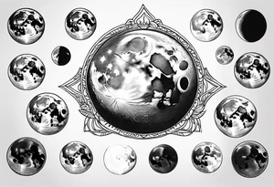 Moon phases tattoo idea