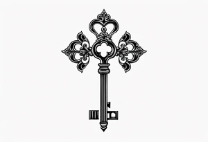 Key, dark tattoo idea