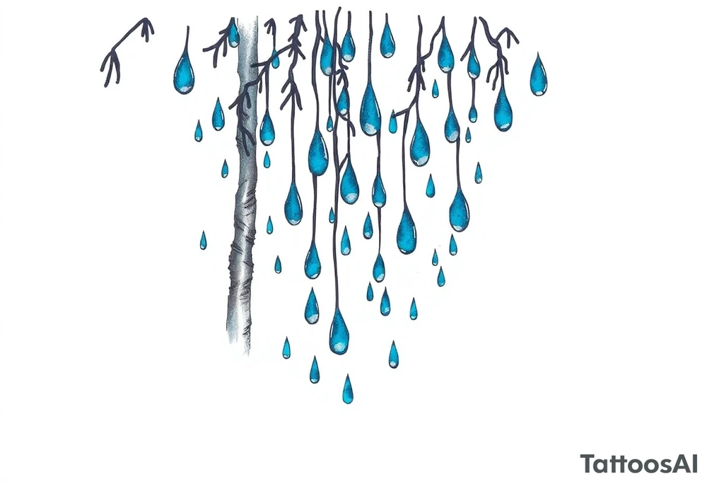 rain forest background
blue rain drops tattoo idea