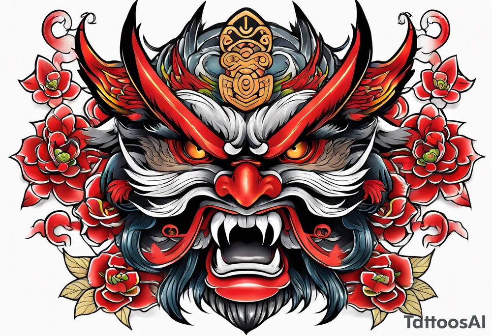 tengu mask tattoo idea