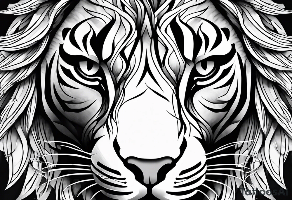 the letters tdm with smoke in a lions eye tattoo idea