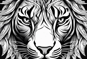 the letters tdm with smoke in a lions eye tattoo idea