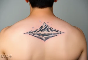 Feminine and fine tatoo of snow and sea tattoo idea