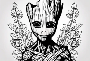 Guardians of the galaxy baby groot tattoo idea
