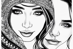 design that represents my two kids matilda and weston tattoo idea